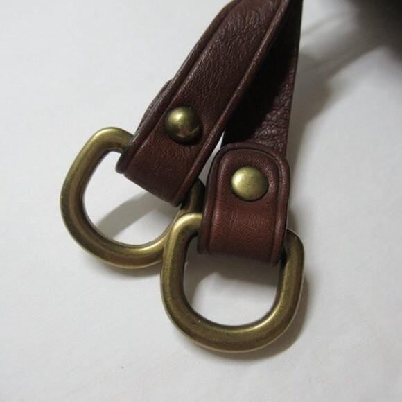 Cole Haan Suede Leather Shoulder Purse Brown - Picture 3 of 9